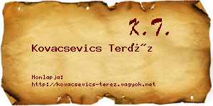 Kovacsevics Teréz névjegykártya
